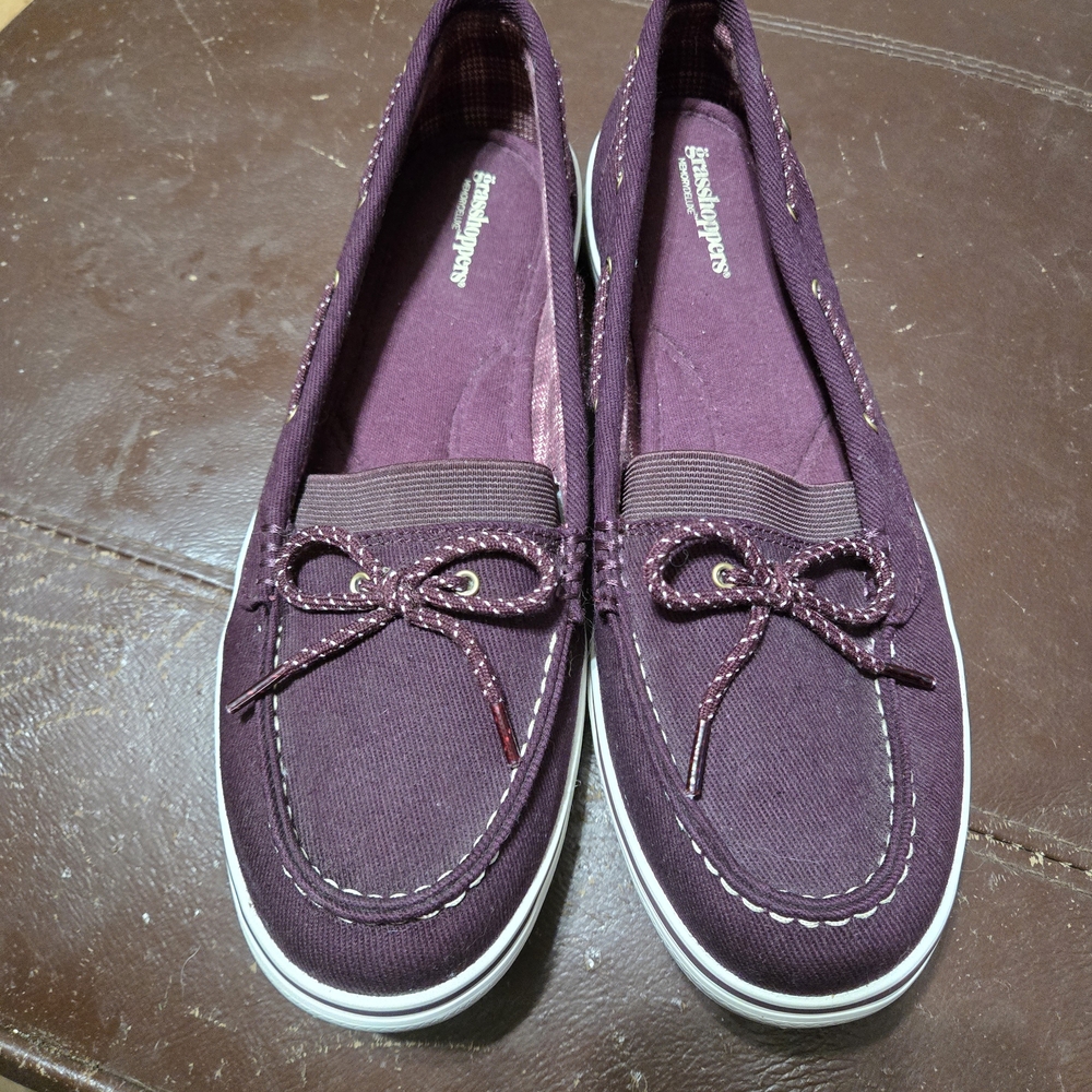 Grasshoppers Women's Plum Canvas Loafers 8.5 Boat Shoe Casual Slip-Ons Comfort - Picture 7 of 7